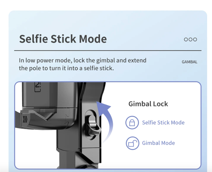 Perche à selfie Q18 avec rotation à 360° et stabilisateur de cardan à suivi intelligent pour une photographie mobile stable