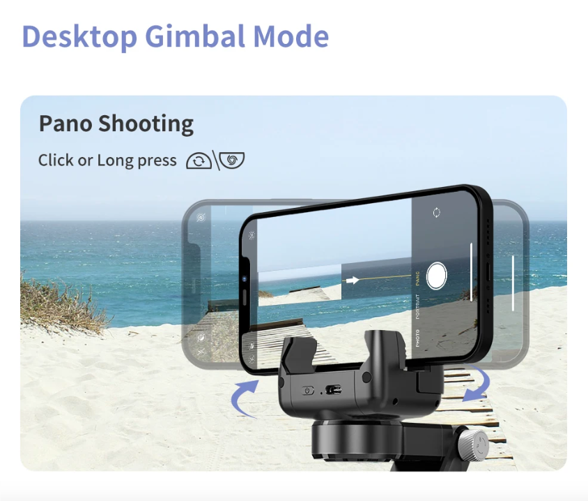 Perche à selfie Q18 avec rotation à 360° et stabilisateur de cardan à suivi intelligent pour une photographie mobile stable