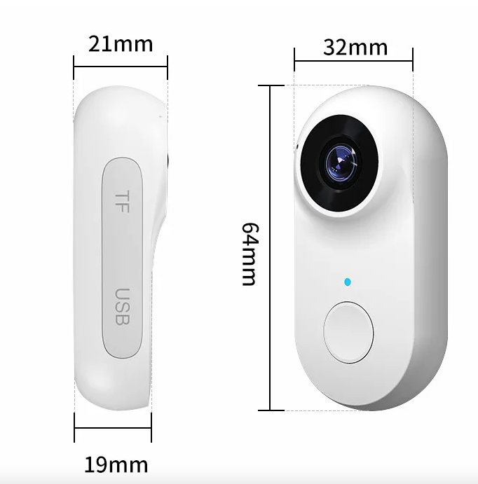 Caméra pouce WiFi HD Enregistreur sportif Caméra sport Enregistreur vidéo pour moto Caméra pour animal de compagnie