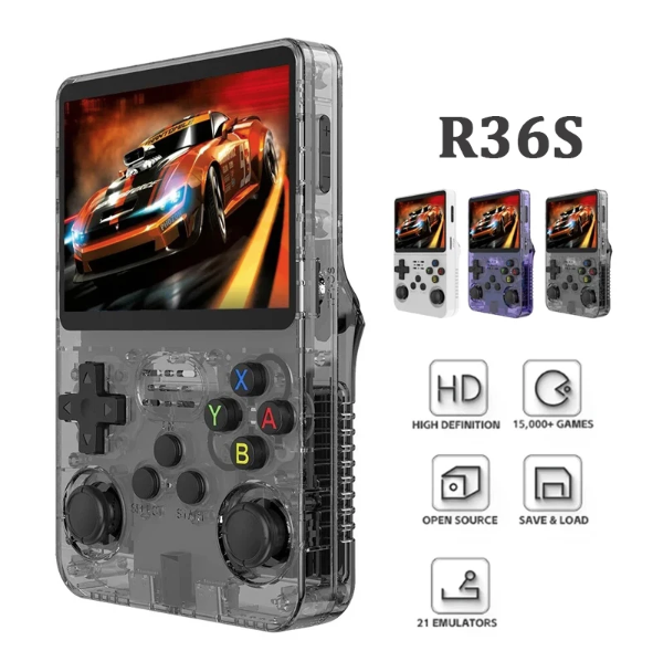 Console de Jeu Portable R36S Écran IPS 3.5" Rétro Gaming 10 000 Jeux Classiques Joystick Haute Précision