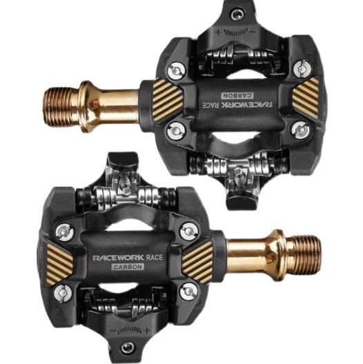 Pédale VTT RACEWORK autobloquante SPD, légère et durable, en acier chromé-carbone pour la pratique du trail VTT