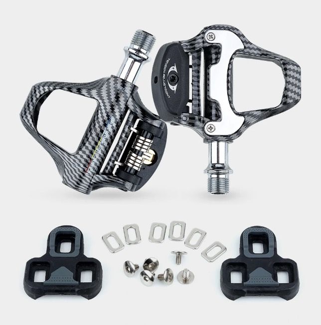 RACEWORK pédale de vélo ultra-légère fibre de carbone compatible SPD Keo passionnés de cyclisme haute performance
