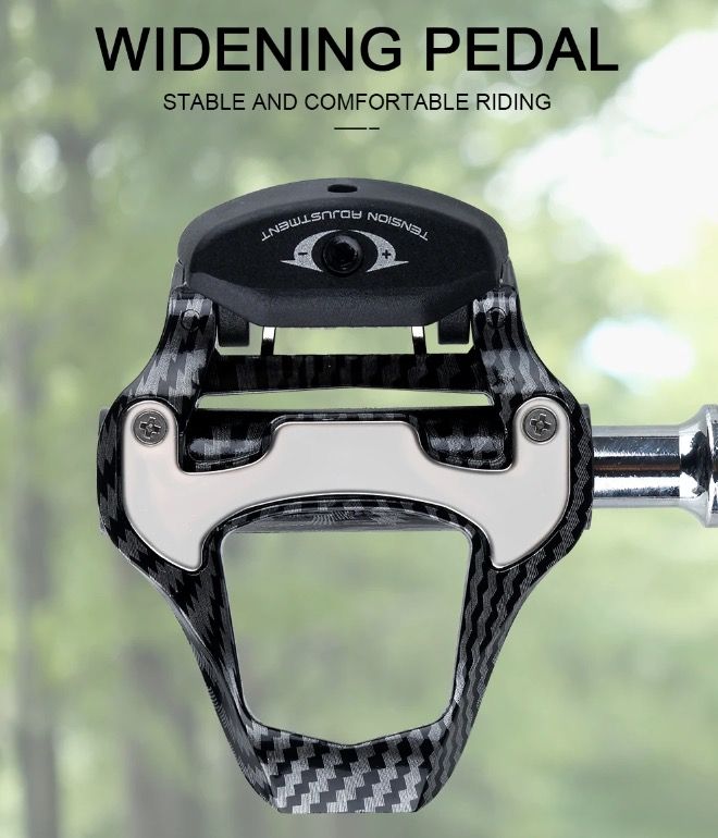 RACEWORK pédale de vélo ultra-légère fibre de carbone compatible SPD Keo passionnés de cyclisme haute performance