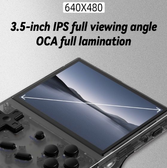 Console de jeu portable rétro ANBERNIC RG35XX écran IPS 3.5 po gris support PSP expérience nostalgique élevé