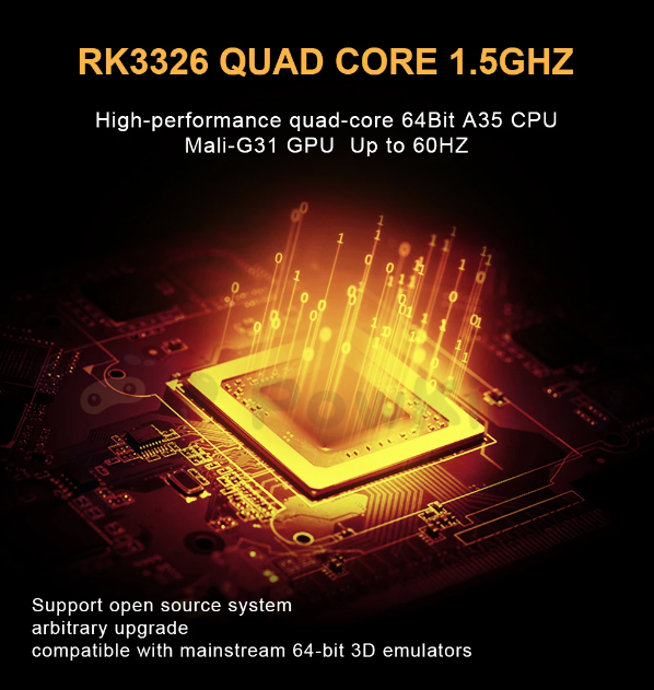 Console rétro POWKIDDY RGB20S avec écran 3,5 pouces pour gaming portable système open source RK3326