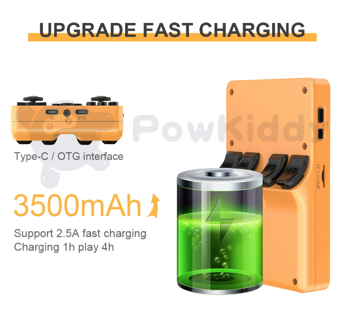 Console rétro POWKIDDY RGB20S avec écran 3,5 pouces pour gaming portable système open source RK3326