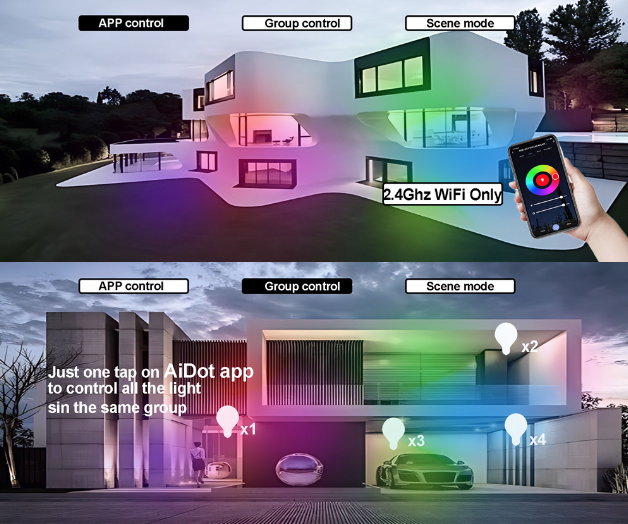 Plafonnier intelligent 24W Tuya Zigbee lampe de plafond LED salon contrôle vocal Alexa maison intelligente