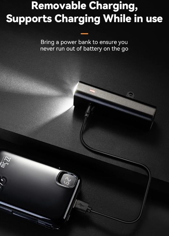 ROCKBROS RHL-1000LUMEN Phare avant de vélo étanche à LED pour cyclisme, rechargeable avec port Type-C, pour les sorties nocturnes