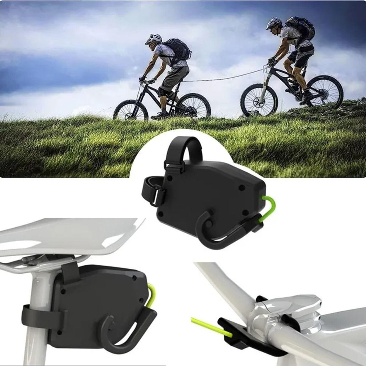 Corde de remorquage pour vélo flexible rétractable, tracteur de vélo pour enfants, VTT, aventures en famille, installation facile