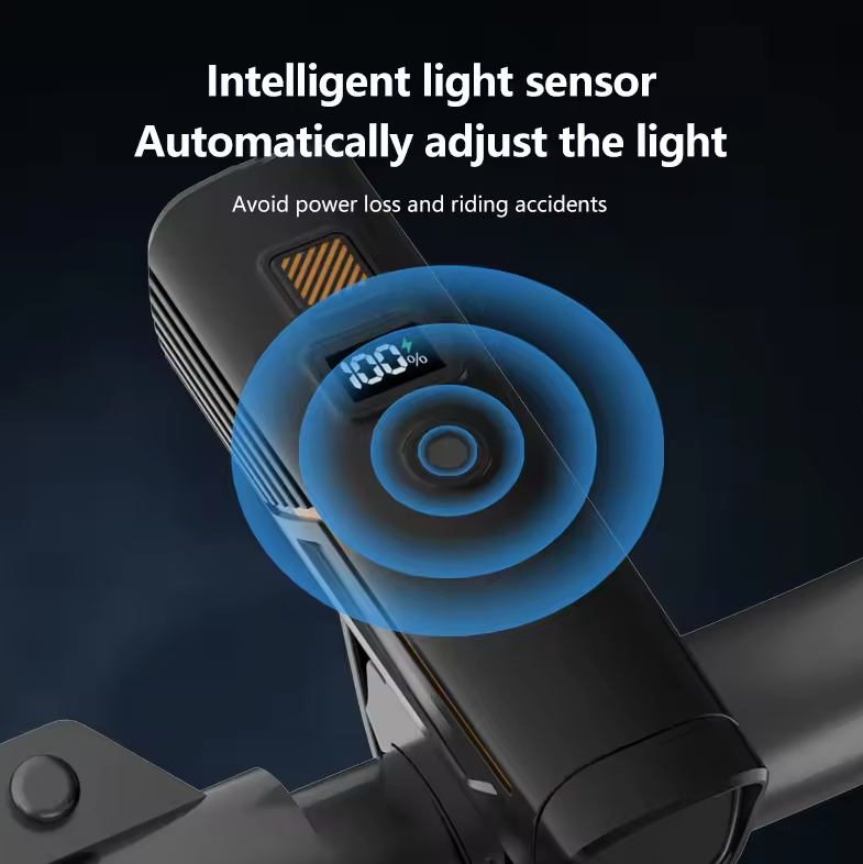 Feu avant de vélo B9 rechargeable Type-C, lampe avant pour VTT et vélo de route, accessoire pour cyclisme en plein air.