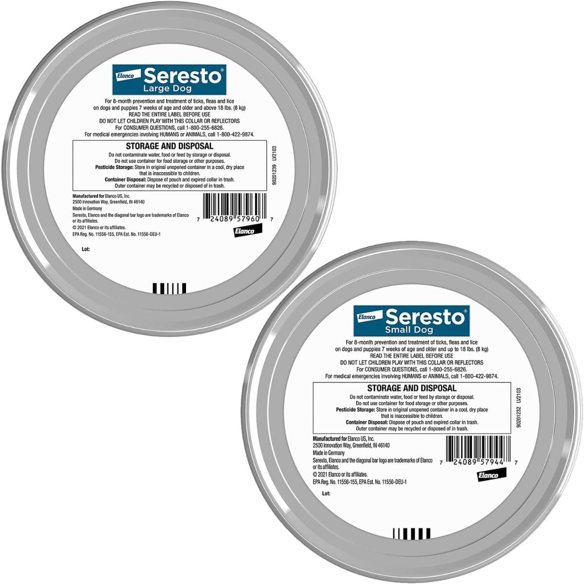 Seresto Grands Chiens: Collier Anti-Puces & Tiques, Protection 8 Mois. Vétérinaire Recommandé.