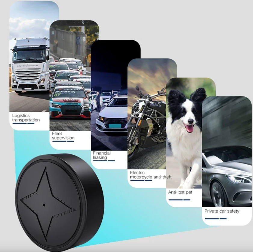 Mini traceur GPS à fixation magnétique puissante pour voiture, moto, camion - Localisateurs de véhicule avec suivi en temps réel - Traceur GPS anti-perte