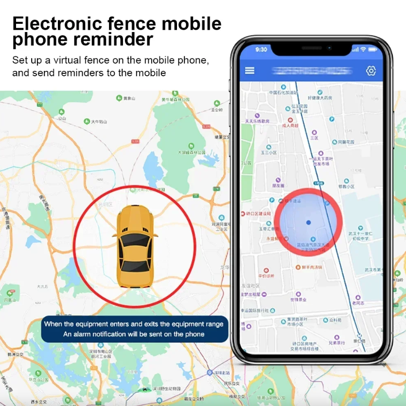 Mini traceur GPS à fixation magnétique puissante pour voiture, moto, camion - Localisateurs de véhicule avec suivi en temps réel - Traceur GPS anti-perte
