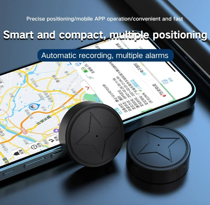 Mini traceur GPS à fixation magnétique puissante pour voiture, moto, camion - Localisateurs de véhicule avec suivi en temps réel - Traceur GPS anti-perte
