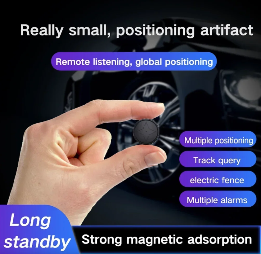 Mini traceur GPS à fixation magnétique puissante pour voiture, moto, camion - Localisateurs de véhicule avec suivi en temps réel - Traceur GPS anti-perte