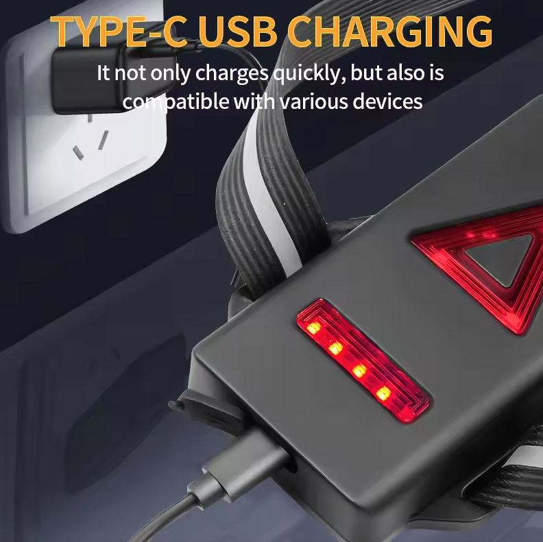 Course nocturne sûre ! Lampe poitrine LED 500 lumens étanche, Phare réglable. Lumière avertissement.