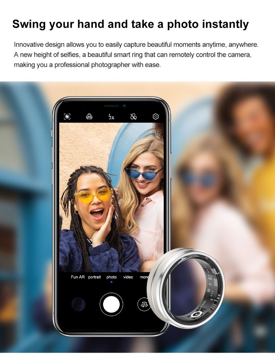 Bague intelligente multifonctionnelle suivi de santé analyse du sommeil compagnon élégant pour passionnés de fitness