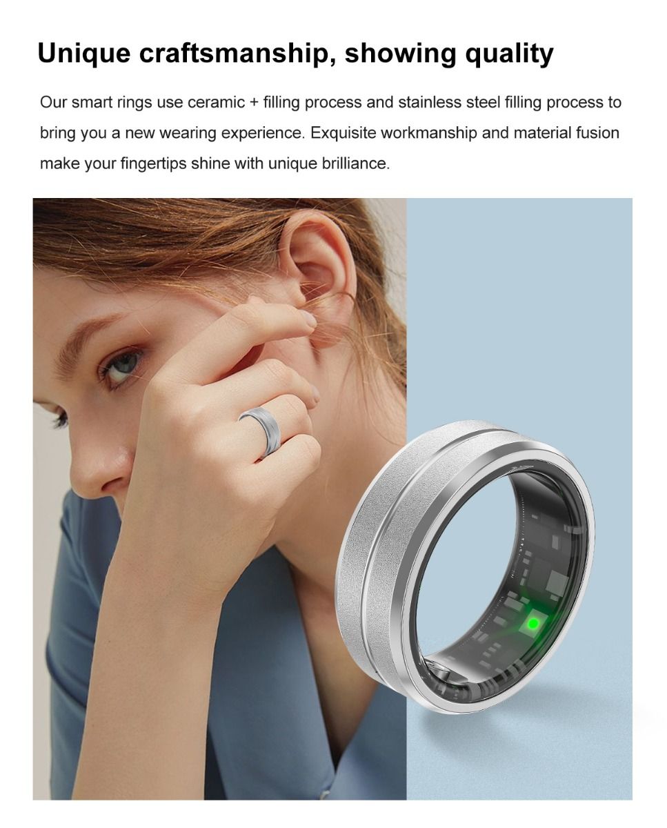 Bague intelligente multifonctionnelle suivi de santé analyse du sommeil compagnon élégant pour passionnés de fitness
