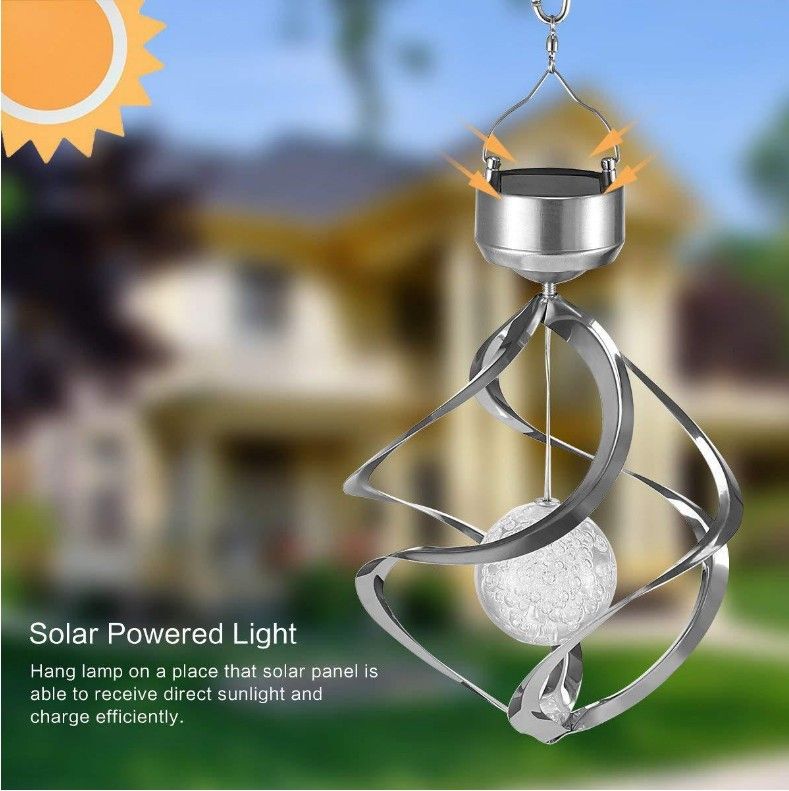 Carillons Éoliens LED Lumières Solaires Décorations Extérieures Ambiance Magique Résistant aux Intempéries