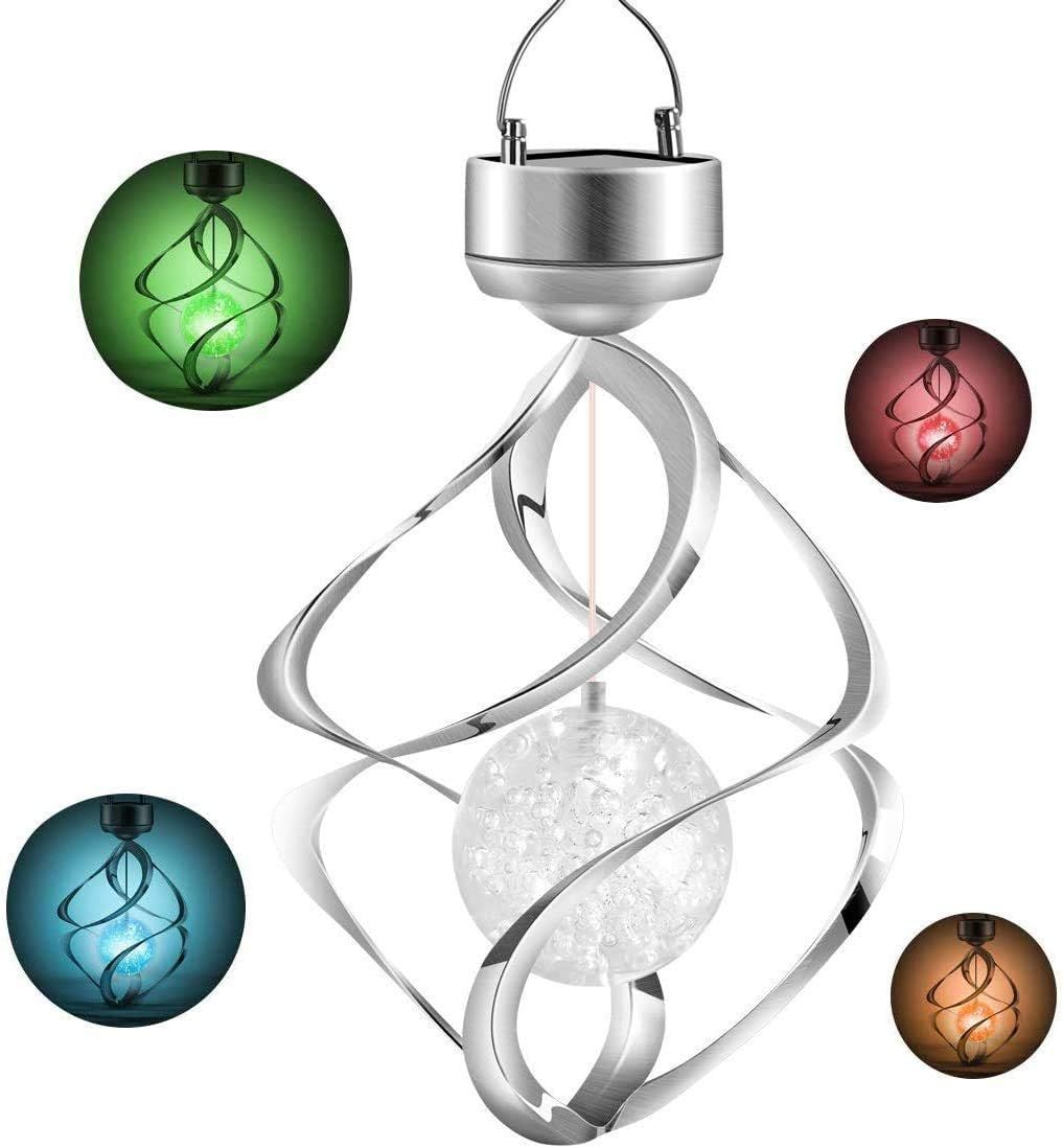 Carillons Éoliens LED Lumières Solaires Décorations Extérieures Ambiance Magique Résistant aux Intempéries