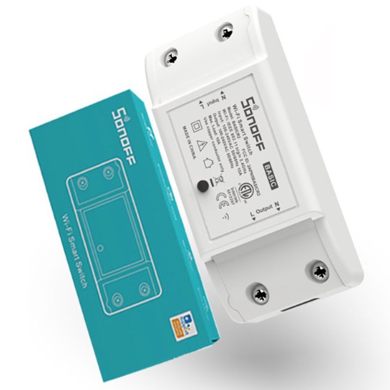 SONOFF Basic R2 Module commutateur WiFi avec commande vocale pour l'éclairage domestique intelligent compatible avec Alexa et Google