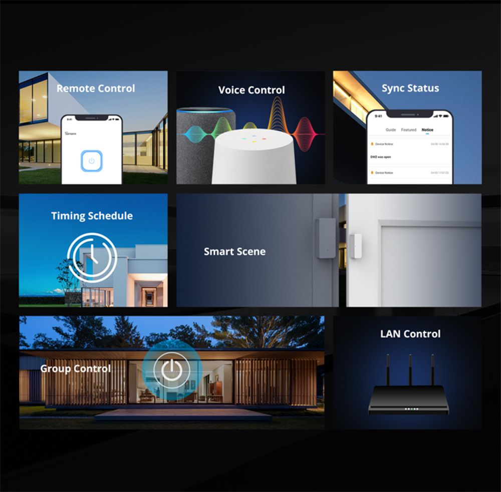 SONOFF Basic R2 Module commutateur WiFi avec commande vocale pour l'éclairage domestique intelligent compatible avec Alexa et Google