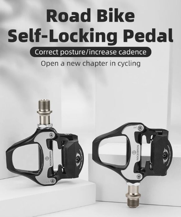 ROCKBROS Pédales de vélo de route SPD-SL Ultra-légères en aluminium Autobloquantes pour une stabilité améliorée