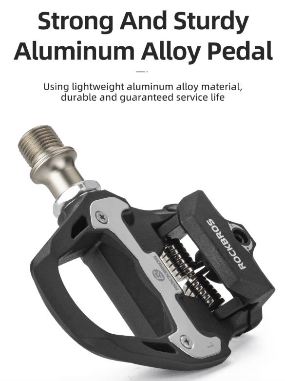 ROCKBROS Pédales de vélo de route SPD-SL Ultra-légères en aluminium Autobloquantes pour une stabilité améliorée