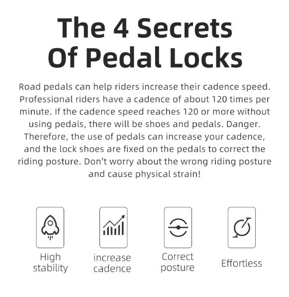 ROCKBROS Pédales de vélo de route SPD-SL Ultra-légères en aluminium Autobloquantes pour une stabilité améliorée