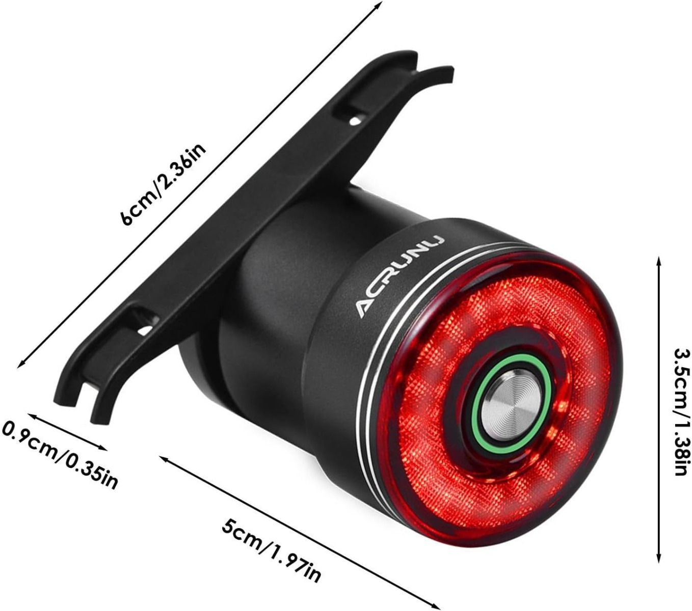 Feu arrière de vélo intelligent à induction de frein, feu arrière de bicyclette, montage sur tige de selle, feu arrière de selle, étanche, rechargeable par USB, feu arrière pour cyclisme