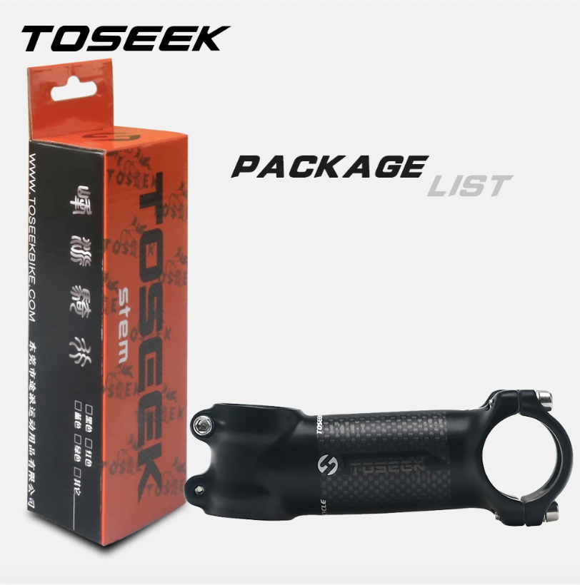 Tige de guidon VTT TOSEEK 28.6mm Angle réglable Léger Aluminium Carbone pour passionnés de cyclisme