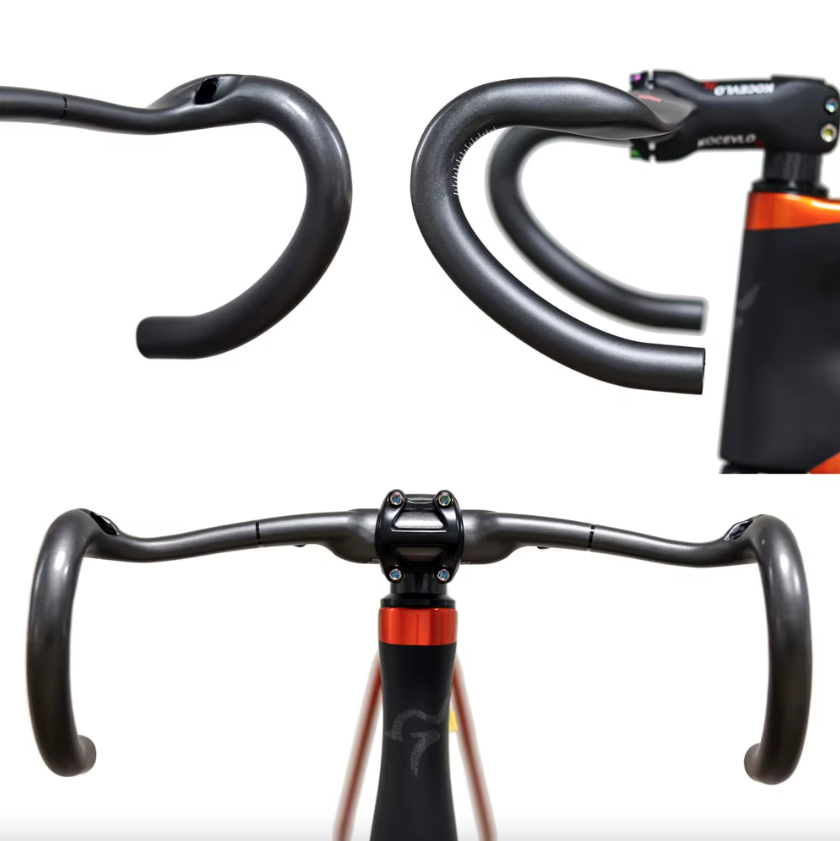 Vélo de route de course tout en fibre de carbone, câbles entièrement internes, guidon drop à angle extérieur de 31,8 mm pour vélo gravel