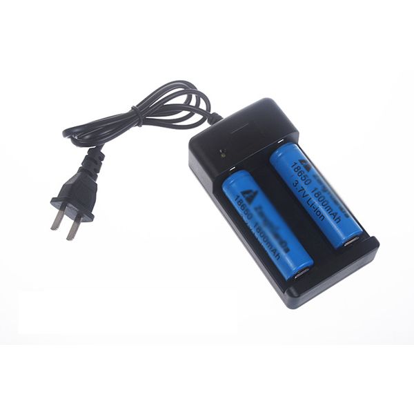 UltraFire Chargeur Double 18650 26650 Chargeur de Batterie Rechargeable Voyage Sécurisé AC 100-240V Compatibilité Universelle