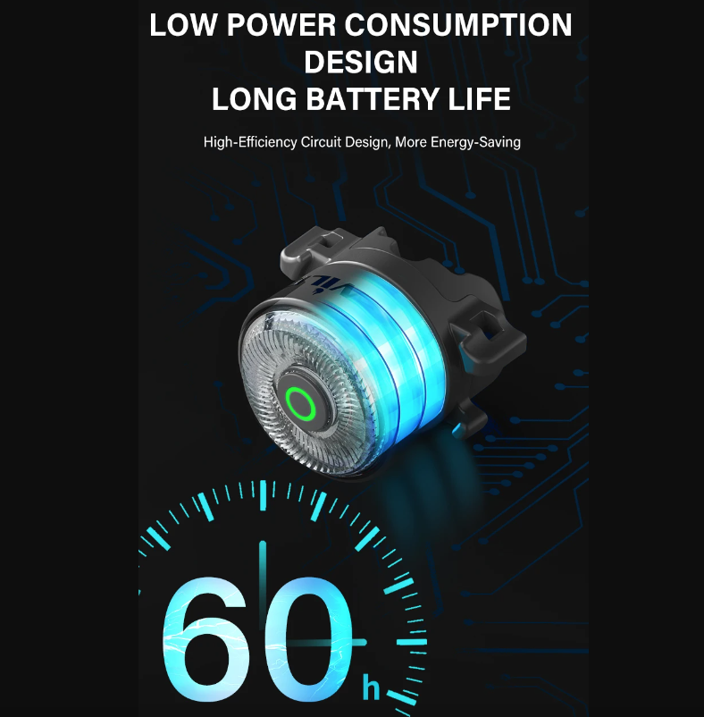 TOWILD TL03Pro Feu Arrière de Vélo LED avec Capteur de Frein Intelligent, Flash Sept Couleurs, Accessoire de Vélo Durable