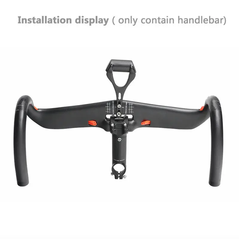 TOSEEK Guidon entièrement en carbone 31,8 mm Guidon routier aérodynamique léger avec longueurs personnalisables