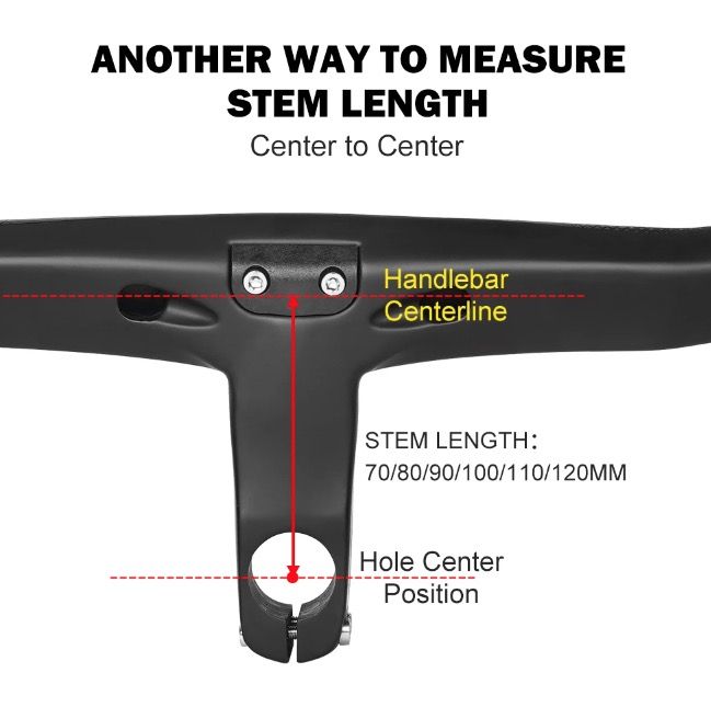 TOSEEK TR5500 Guidon de vélo de route Léger Tige en fibre de carbone intégrale Design aérodynamique Finition noir mat