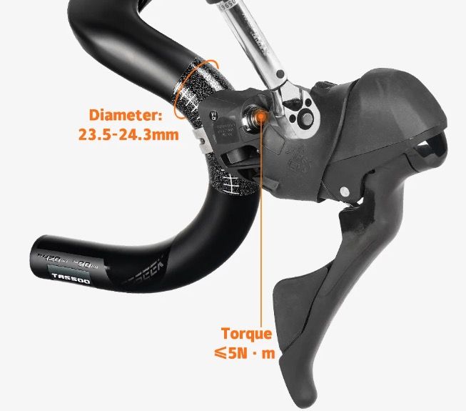 TOSEEK TR5500 Guidon de vélo de route Léger Tige en fibre de carbone intégrale Design aérodynamique Finition noir mat