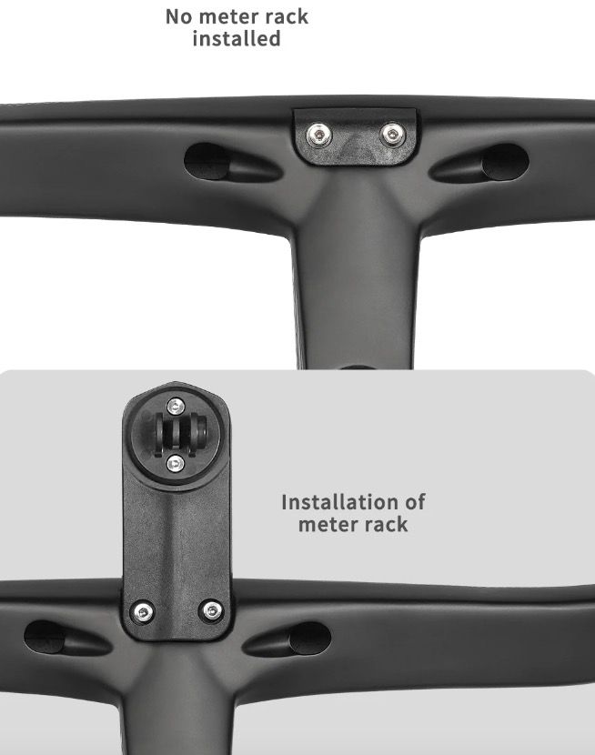 TOSEEK TR5500 Guidon de vélo de route Léger Tige en fibre de carbone intégrale Design aérodynamique Finition noir mat
