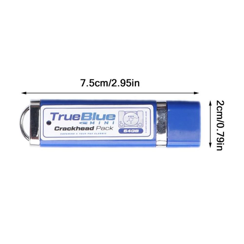 True Blue Mini Crackhead Pack 32G ou 64G USB pour PS ONE MINI Plug and Play Nostalgie du Jeu Classique