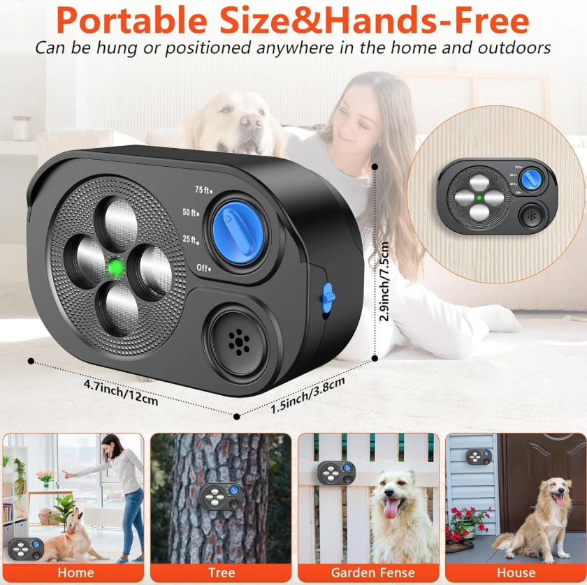 Appareil d'arrêt des aboiements à ultrasons, Dispositif de répulsion pour chien, Dispositif d'entraînement à la prévention du bruit, Dispositif d'arrêt automatique des aboiements de chien, Appareil anti-aboiement à ultrasons