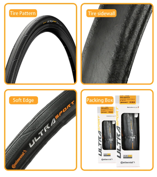 Continental ULTRA SPORT Ⅲ GRAND SPORT RACE Pneu de vélo de route 700x23C/25C/28C Léger, durable, anti-crevaison
