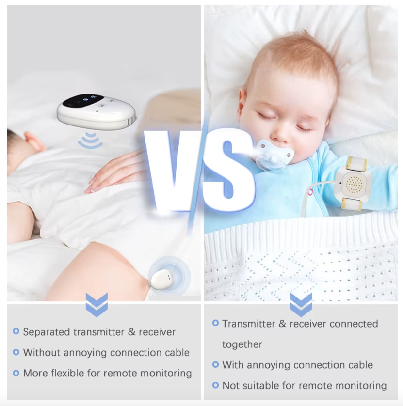 Alarme d'énurésie sans fil pour garçons et filles, alarme pipi rechargeable par USB avec 3 modes d'alerte, aide au sommeil confortable