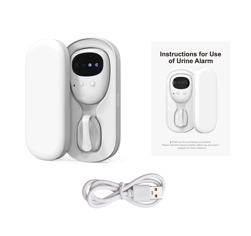 Alarme d'énurésie sans fil pour garçons et filles, alarme pipi rechargeable par USB avec 3 modes d'alerte, aide au sommeil confortable