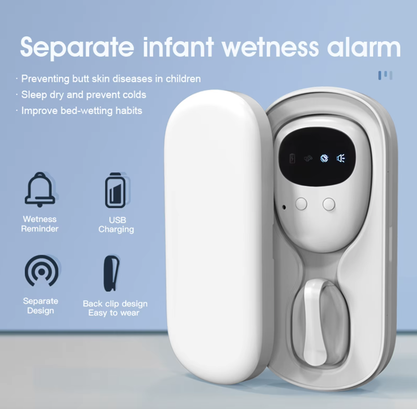 Alarme d'énurésie sans fil pour garçons et filles, alarme pipi rechargeable par USB avec 3 modes d'alerte, aide au sommeil confortable