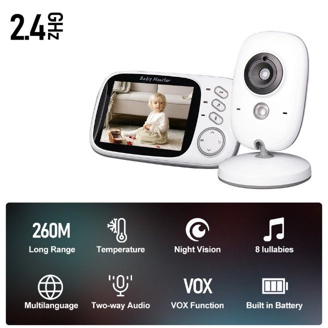 Moniteur vidéo bébé VB603 avec audio bidirectionnel et vision nocturne, outil parental fiable pour la sécurité du nourrisson