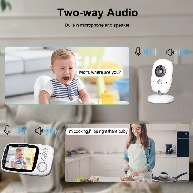 Moniteur vidéo bébé VB603 avec audio bidirectionnel et vision nocturne, outil parental fiable pour la sécurité du nourrisson