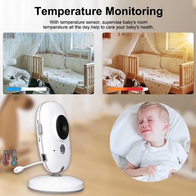 Moniteur vidéo bébé VB603 avec audio bidirectionnel et vision nocturne, outil parental fiable pour la sécurité du nourrisson