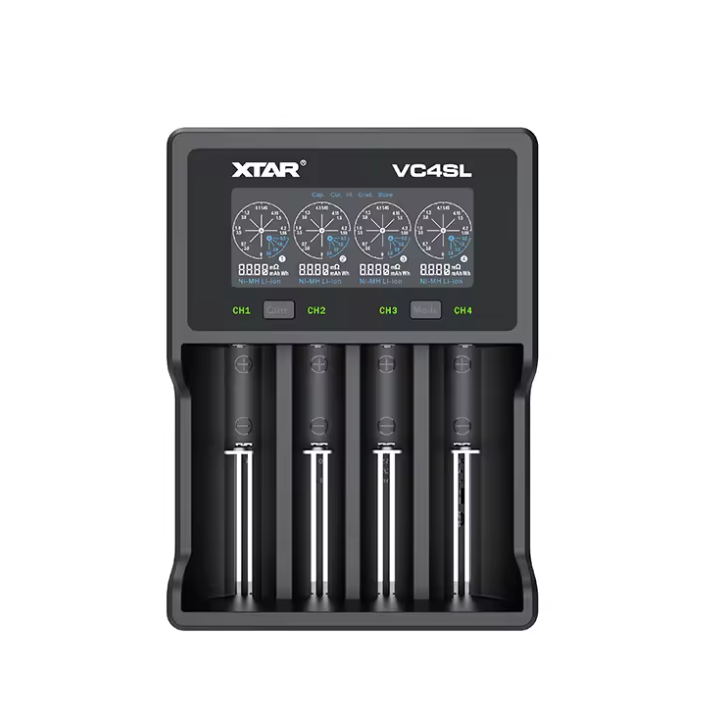 XTAR VC4SL 18650 21700 Chargeur de batterie USB C Charge rapide Écologique Chargeur polyvalent pour accessoires tech