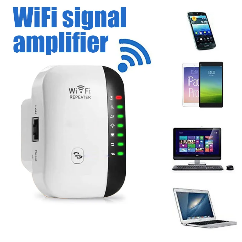 Répéteur WiFi Amplificateur de signal sans fil Prolongateur de réseau étendu Améliorateur de réseau Routeur domestique Traversant le mur Chambre Réception mobile
