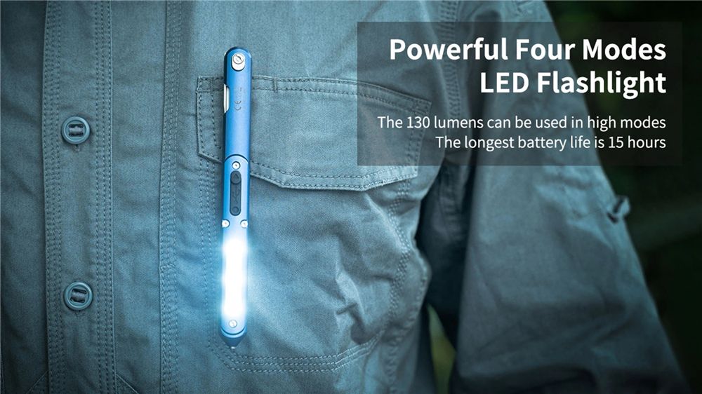 Lampe-stylo multifonctionnelle Wuben E62 130 lumens Lampe de poche EDC légère avec autonomie longue durée